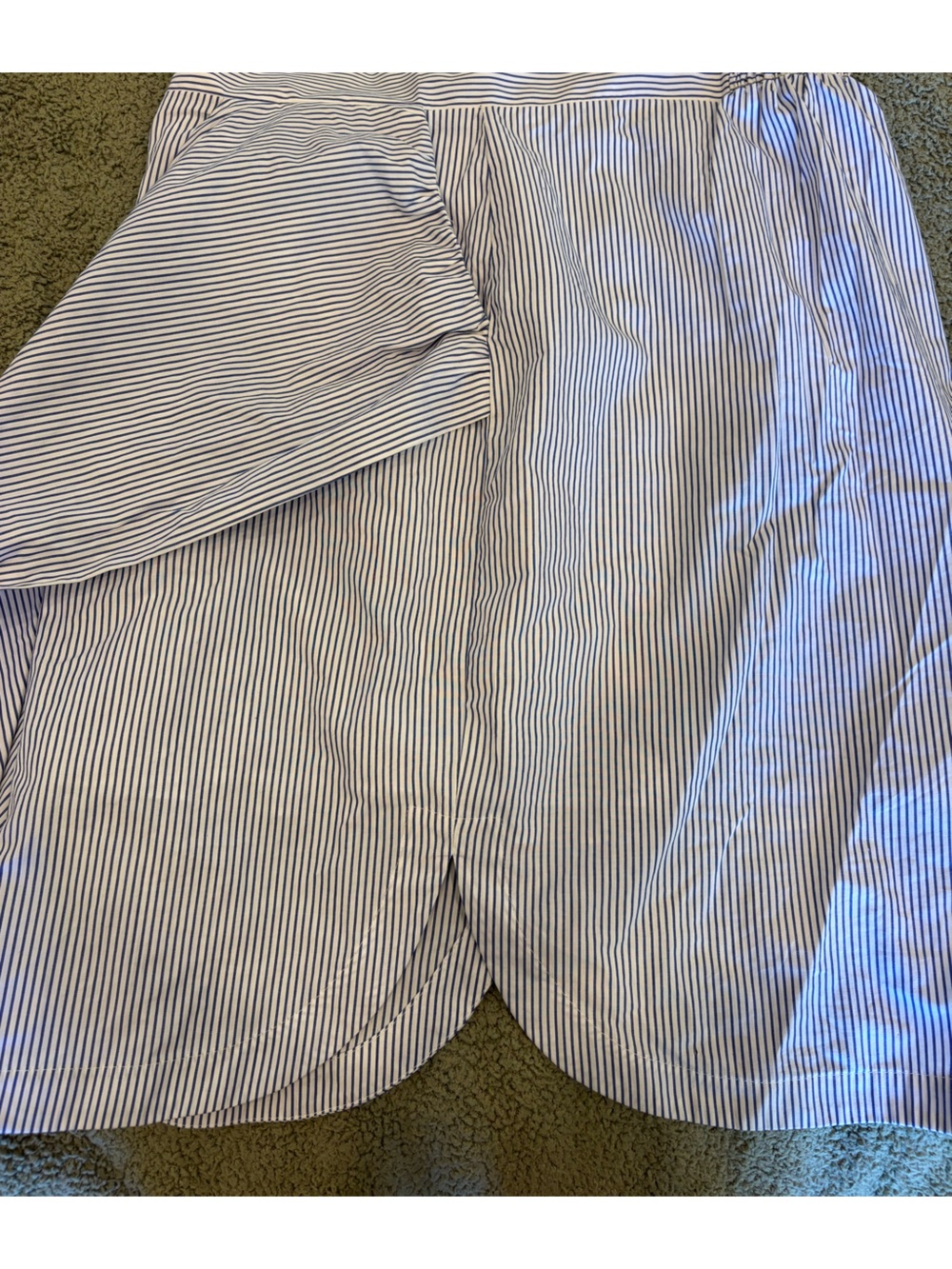 NWT Anthropologie Maeve Deconstructed Oxford Striped Tie-Front Midi Skirt - Picture 3 of 8